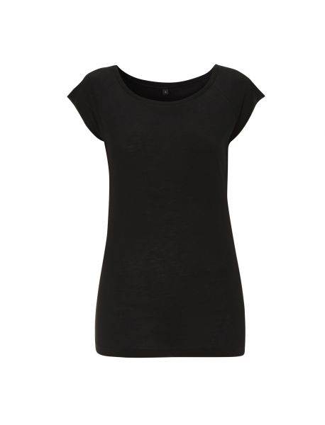 Damen T-Shirt Bambus schwarz